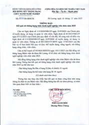 THÔNG BÁO KẾT QUẢ XÉT THĂNG HẠNG CHỨC DANH NGHỀ NGHIỆ P VIÊN CHỨC