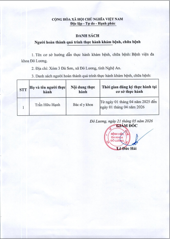 THÔNG BÁO