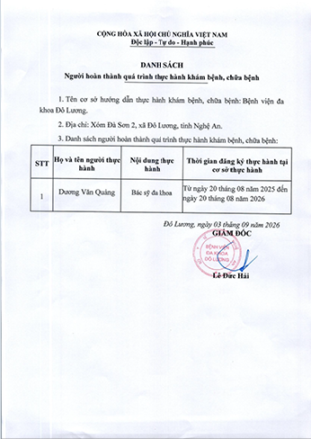 THÔNG BÁO